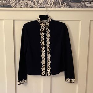 Navy knit jacket